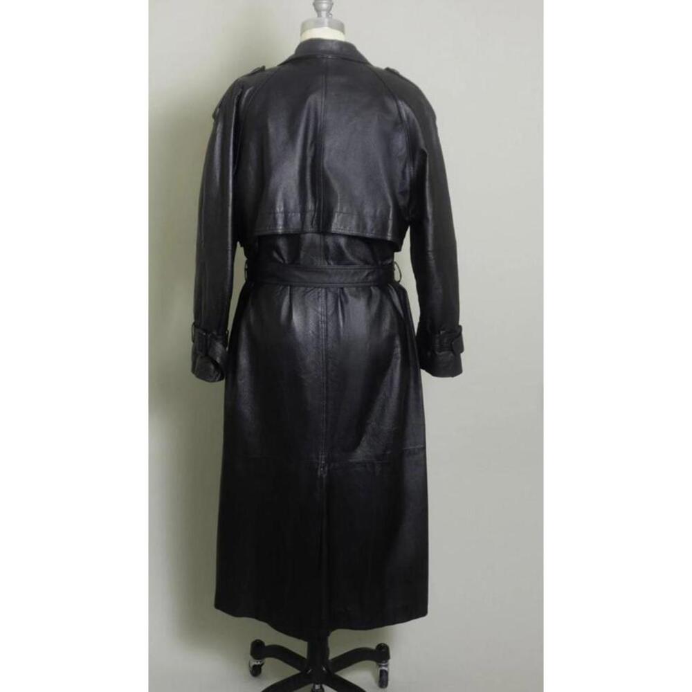 Vintage GENUINE LEATHER Trench Coat